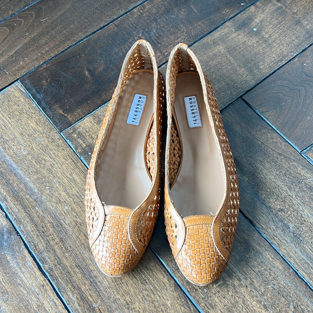 Fratelli Rossetti woven brown leather size 7.5M(37.5) made in Italy 🇮🇹 flats - Picture 12 of 12